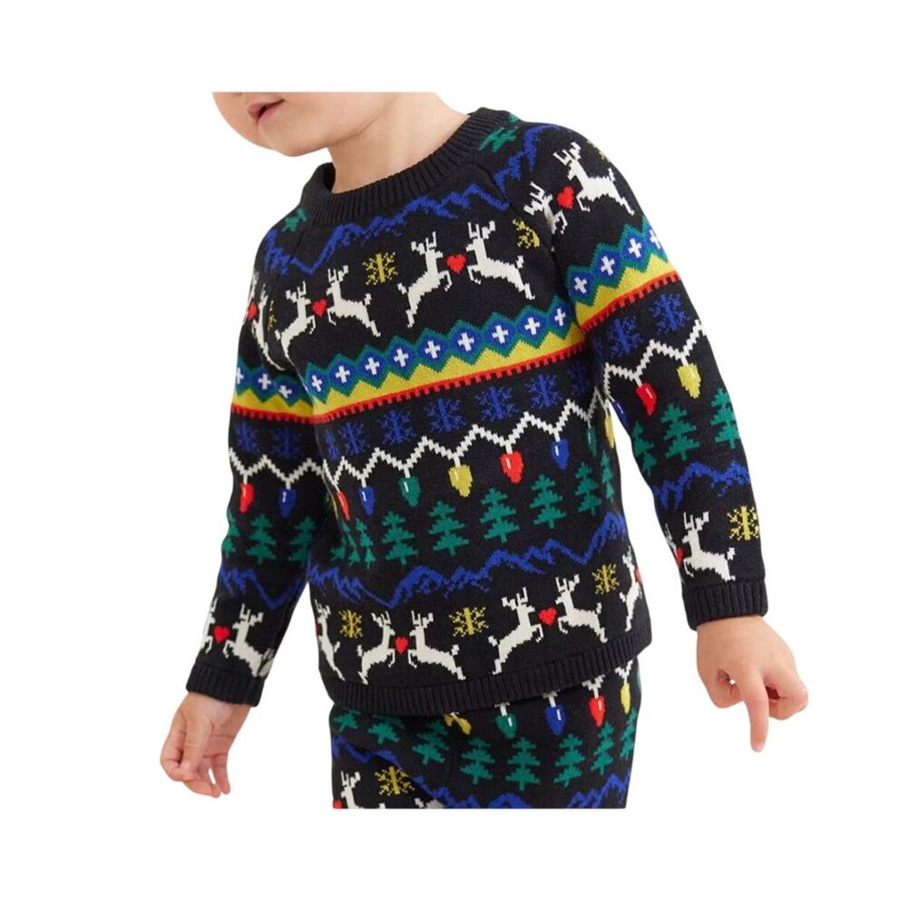 Hanna Andersson 12-18 Months Cotton Black Christmas Graphic Holiday Sweater